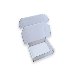 white mailer box corrugated