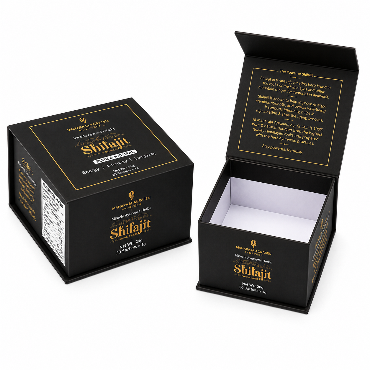 Premium Shilajit Rigid Packaging Box
