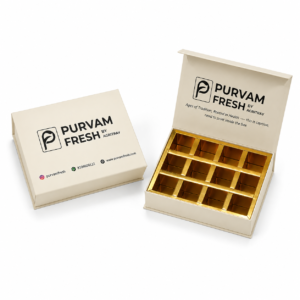 Chocolate Gift Box with Gold Foil Tray
