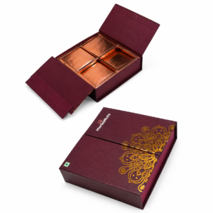 Premium Chocolate Gift Box with Gold Foil Design