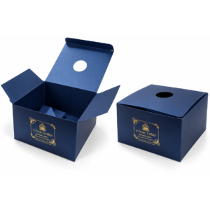 Printed Navy Blue Gift Packaging Box with Lid